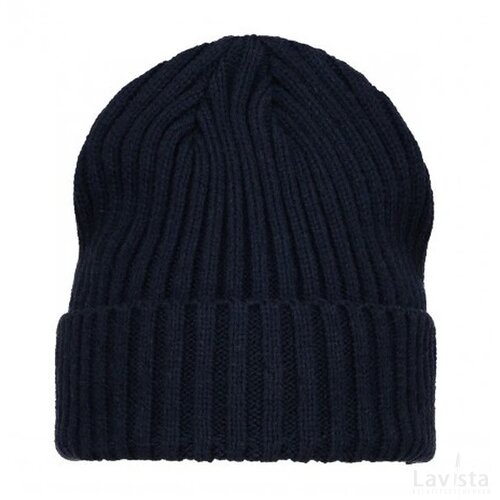 Grof gebreide muts navy