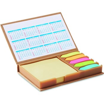 Bureauset kalender Memocalendar beige