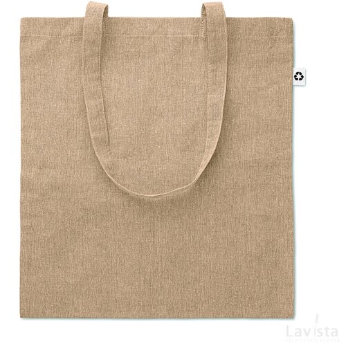 Tas gerecycled stof, 140 gr/m² Cottonel duo beige