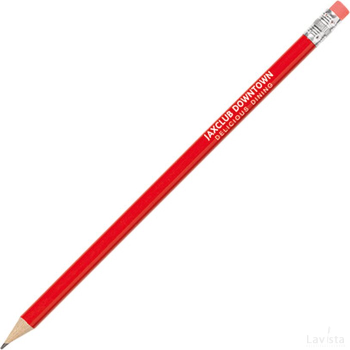SABA potlood met gum en geslepen punt Peekay rood
