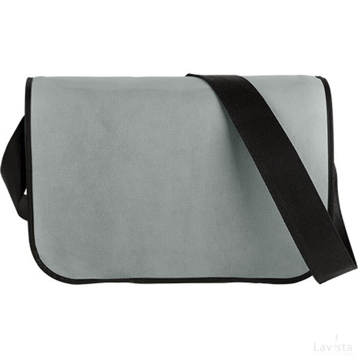 Non Woven postmanbag met schouderriem 120 gr/m2 lichtgrijs