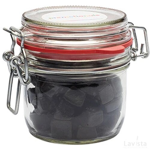 Glazen weckpotje met snoep (125 ml) Transparant
