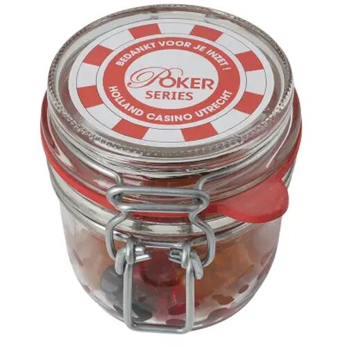 Glazen weckpotje met snoep (255 ml)