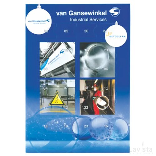 Adventkalender A4 tot in full colour bedrukt custom made