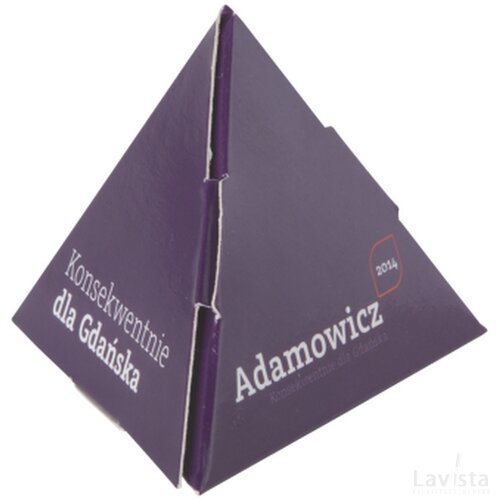 1 Pyramidetheezakje in Pyramidedoosje opdruk tot in full colour custom made