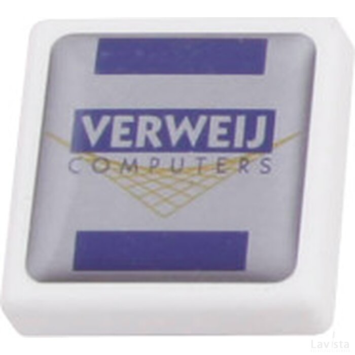 Doming magneet 30x30 mm wit