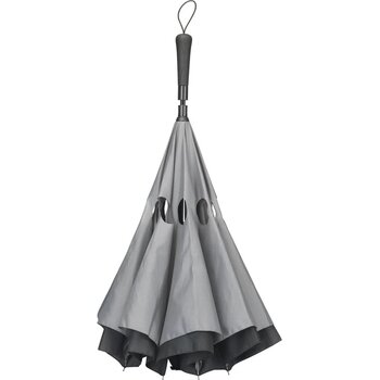 Reverse Umbrella Omgekeerde Paraplu Zwart/Grijs