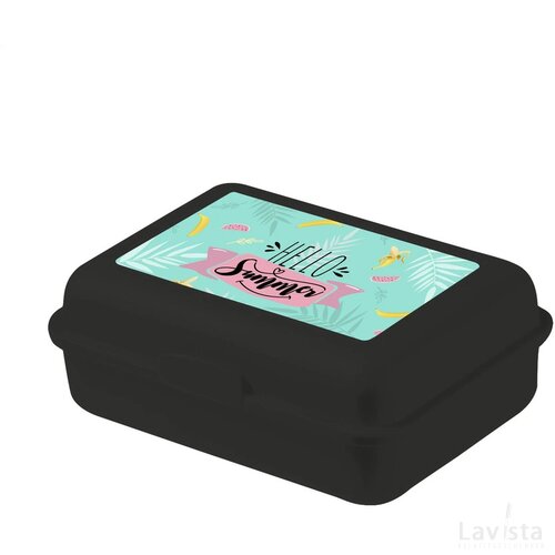 Kinder broodtrommel voor school Zwart
