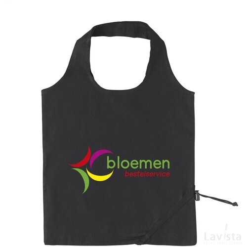 Stawberry Cotton Opvouwbare Tas Zwart