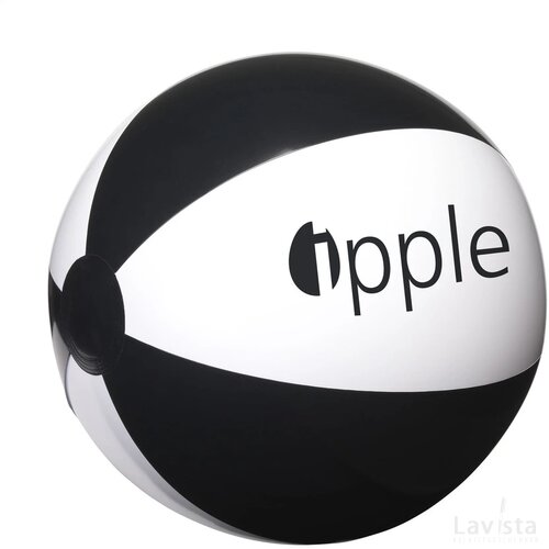 Beachball Ø 28 Cm Strandbal Wit/Zwart