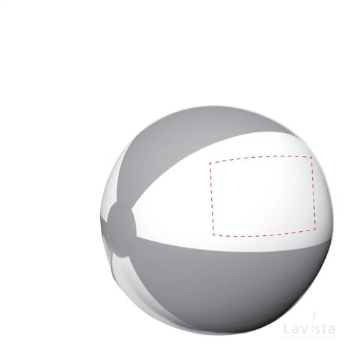 Beachball Ø 28 Cm Strandbal Wit/Rood