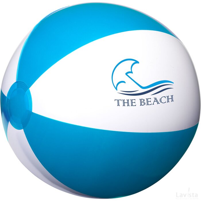 Beachball Ø 28 Cm Strandbal Wit/Blauw