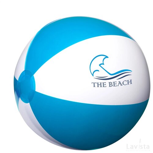 Beachball Ø 28 Cm Strandbal Wit/Blauw