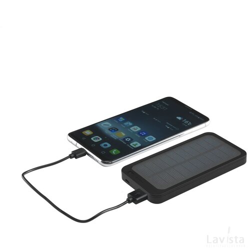 Solar Powerbank 4000 Powercharger Zwart