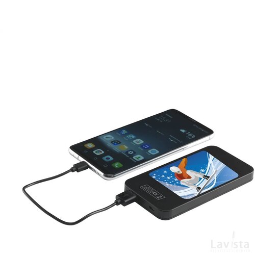 Solar Powerbank 4000 Powercharger Zwart