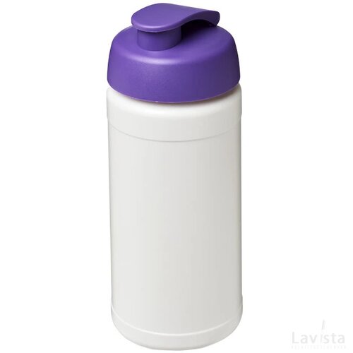 Baseline® Plus 500 ml sportfles met flipcapdeksel Wit,Paars Wit, Paars Wit/Paars