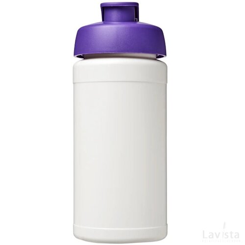 Baseline® Plus 500 ml sportfles met flipcapdeksel Wit,Paars Wit, Paars Wit/Paars