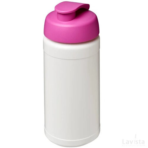 Baseline® Plus 500 ml sportfles met flipcapdeksel Wit,Roze Wit, Roze Wit/Roze