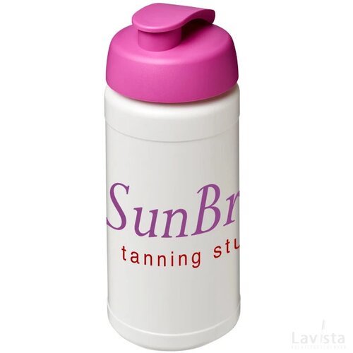 Baseline® Plus 500 ml sportfles met flipcapdeksel Wit,Roze Wit, Roze Wit/Roze
