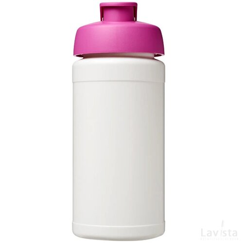 Baseline® Plus 500 ml sportfles met flipcapdeksel Wit,Roze Wit, Roze Wit/Roze