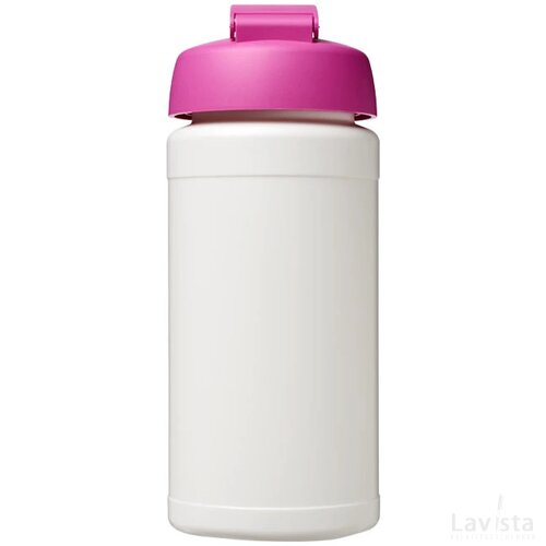 Baseline® Plus 500 ml sportfles met flipcapdeksel Wit,Roze Wit, Roze Wit/Roze