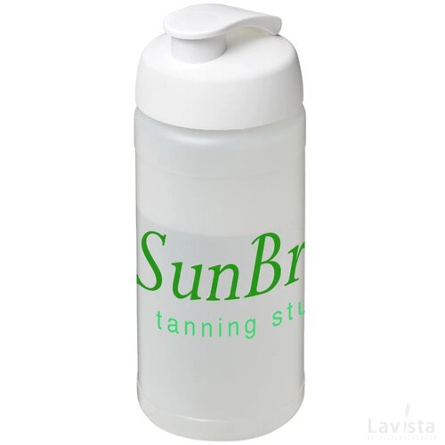 Baseline® Plus 500 ml sportfles met flipcapdeksel Transparant,Wit Transparant, Wit Transparant/Wit