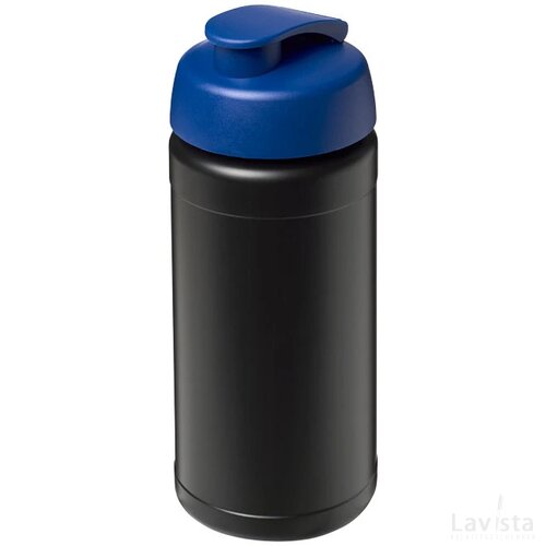 Baseline® Plus 500 ml sportfles met flipcapdeksel Zwart,blauw Zwart, Blauw Zwart/Blauw