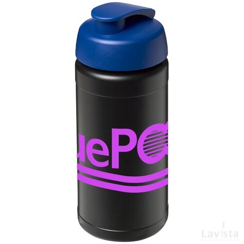 Baseline® Plus 500 ml sportfles met flipcapdeksel Zwart,blauw Zwart, Blauw Zwart/Blauw