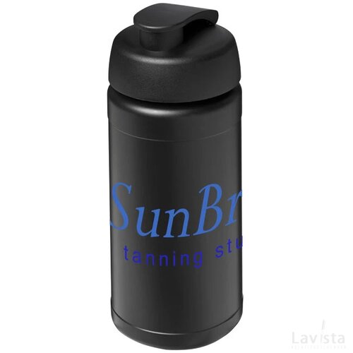 Baseline® Plus 500 ml sportfles met flipcapdeksel Zwart