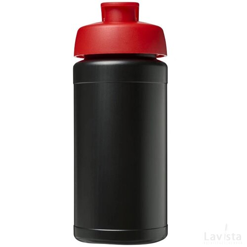 Baseline® Plus 500 ml sportfles met flipcapdeksel Zwart,Rood Zwart, Rood Zwart/Rood