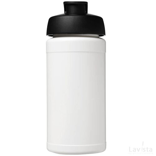 Baseline® Plus 500 ml sportfles met flipcapdeksel Wit,Zwart Wit, Zwart Wit/Zwart