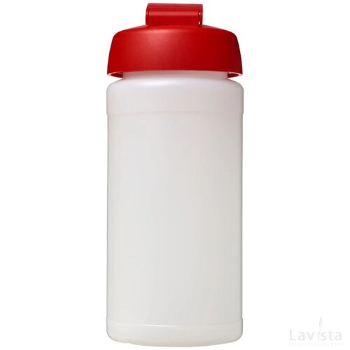 Baseline® Plus 500 ml sportfles met flipcapdeksel Transparant,Rood Transparant, Rood Transparant/Rood