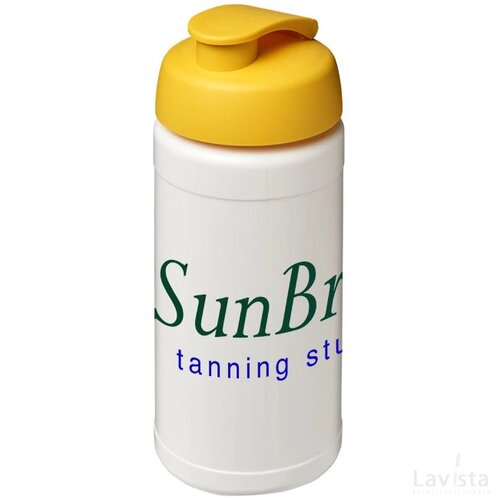 Baseline® Plus 500 ml sportfles met flipcapdeksel Wit,geel Wit, Geel Wit/Geel