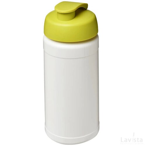 Baseline® Plus 500 ml sportfles met flipcapdeksel Wit,limegroen Wit,Lime Wit, Lime Wit/Lime