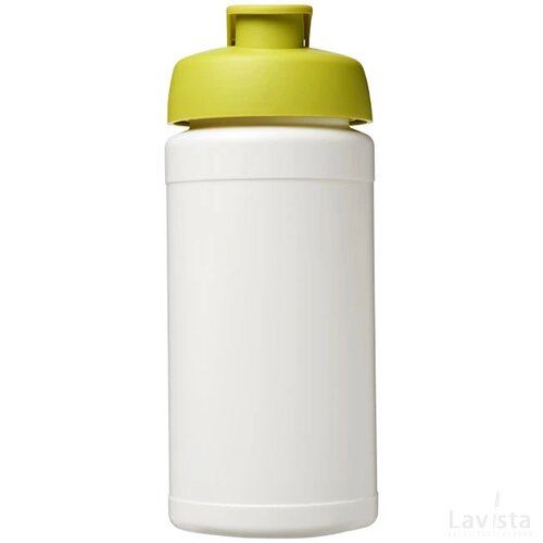 Baseline® Plus 500 ml sportfles met flipcapdeksel Wit,limegroen Wit,Lime Wit, Lime Wit/Lime