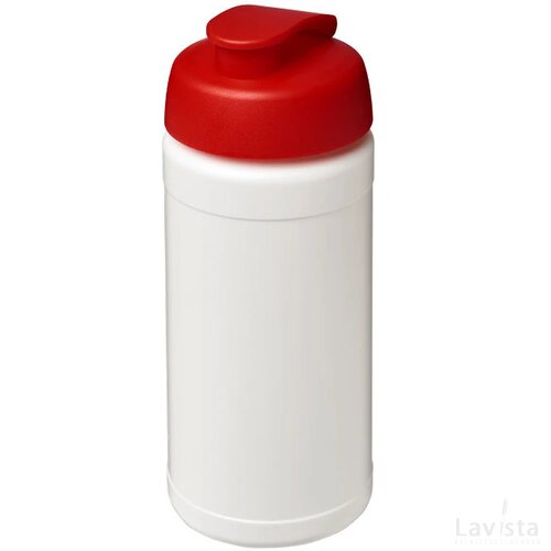 Baseline® Plus 500 ml sportfles met flipcapdeksel Wit,Rood Wit, Rood Wit/Rood