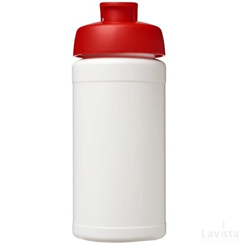 Baseline® Plus 500 ml sportfles met flipcapdeksel Wit,Rood Wit, Rood Wit/Rood