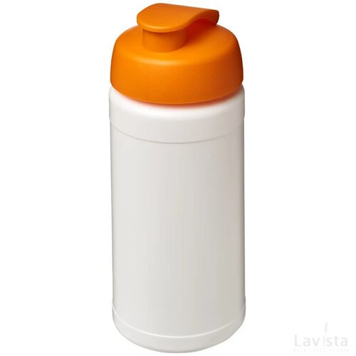Baseline® Plus 500 ml sportfles met flipcapdeksel Wit,Oranje Wit, Oranje Wit/Oranje
