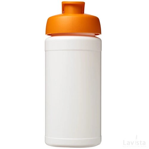 Baseline® Plus 500 ml sportfles met flipcapdeksel Wit,Oranje Wit, Oranje Wit/Oranje