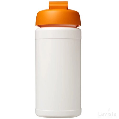 Baseline® Plus 500 ml sportfles met flipcapdeksel Wit,Oranje Wit, Oranje Wit/Oranje