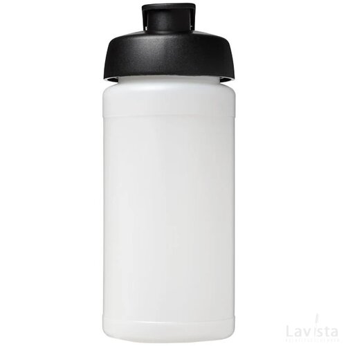 Baseline® Plus 500 ml sportfles met flipcapdeksel Transparant,Zwart Transparant, Zwart Transparant/Zwart