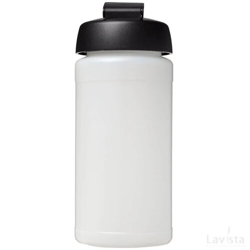 Baseline® Plus 500 ml sportfles met flipcapdeksel Transparant,Zwart Transparant, Zwart Transparant/Zwart
