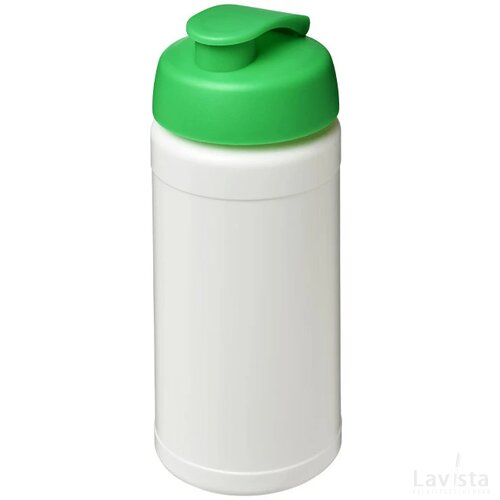 Baseline® Plus 500 ml sportfles met flipcapdeksel Wit,Groen Wit, Groen Wit/Groen