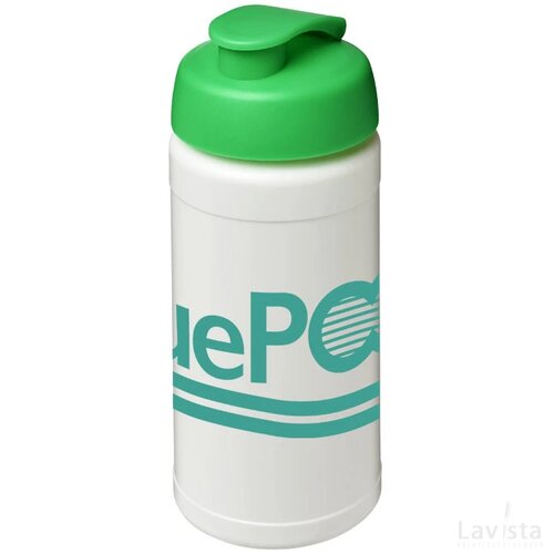 Baseline® Plus 500 ml sportfles met flipcapdeksel Wit,Groen Wit, Groen Wit/Groen