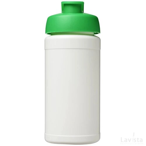Baseline® Plus 500 ml sportfles met flipcapdeksel Wit,Groen Wit, Groen Wit/Groen