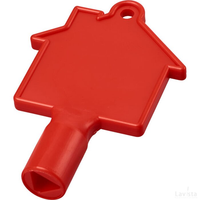 Maximilian huisvormige meterbox-sleutel Rood