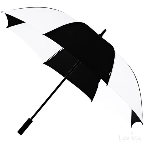 Falcone® golfparaplu, automaat, windproof wit/zwart