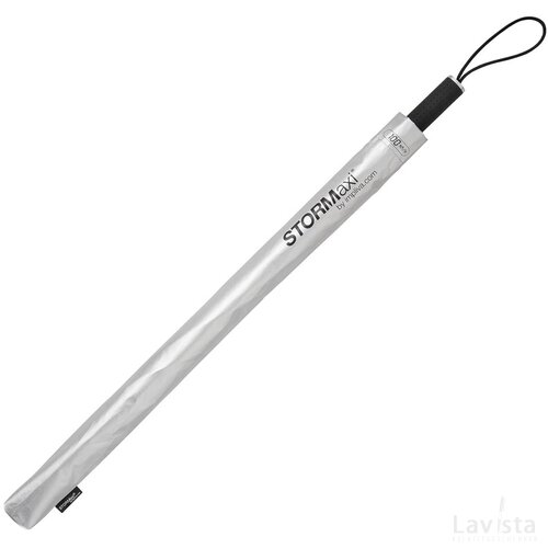 STORMaxi® aërodynamische stormparaplu zilver