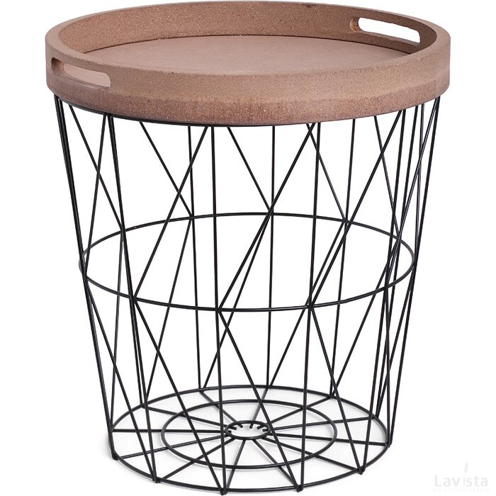 SENZA Iron Basket with Serving Tray Black