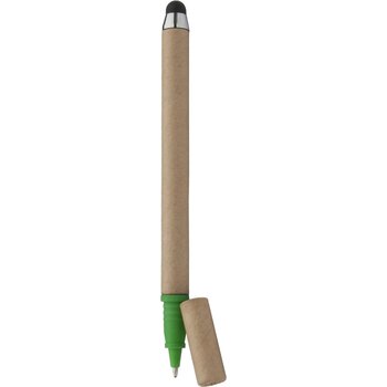 Ecotouch Gerecyclede Papieren Stylus Met Balpen Bruin